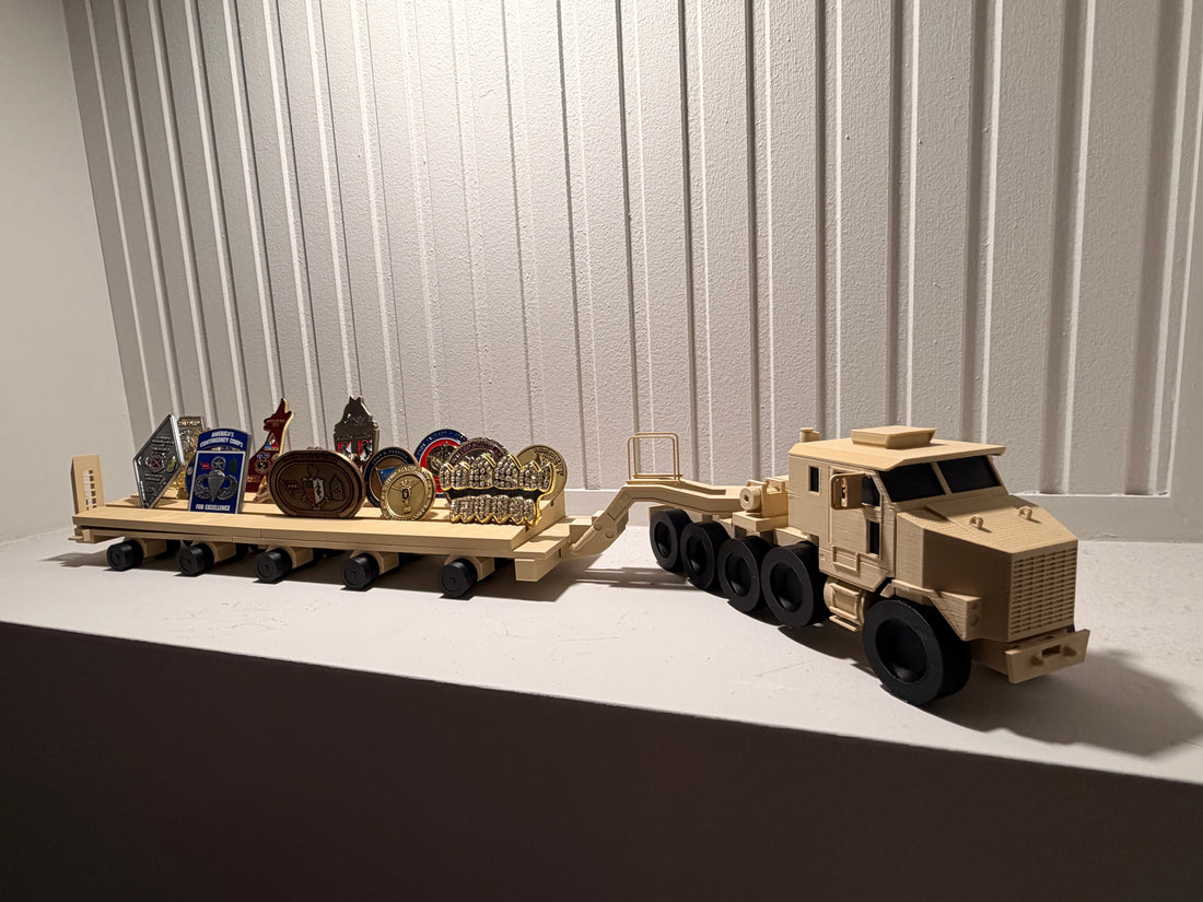 Army Truck Military Challenge Coin Display