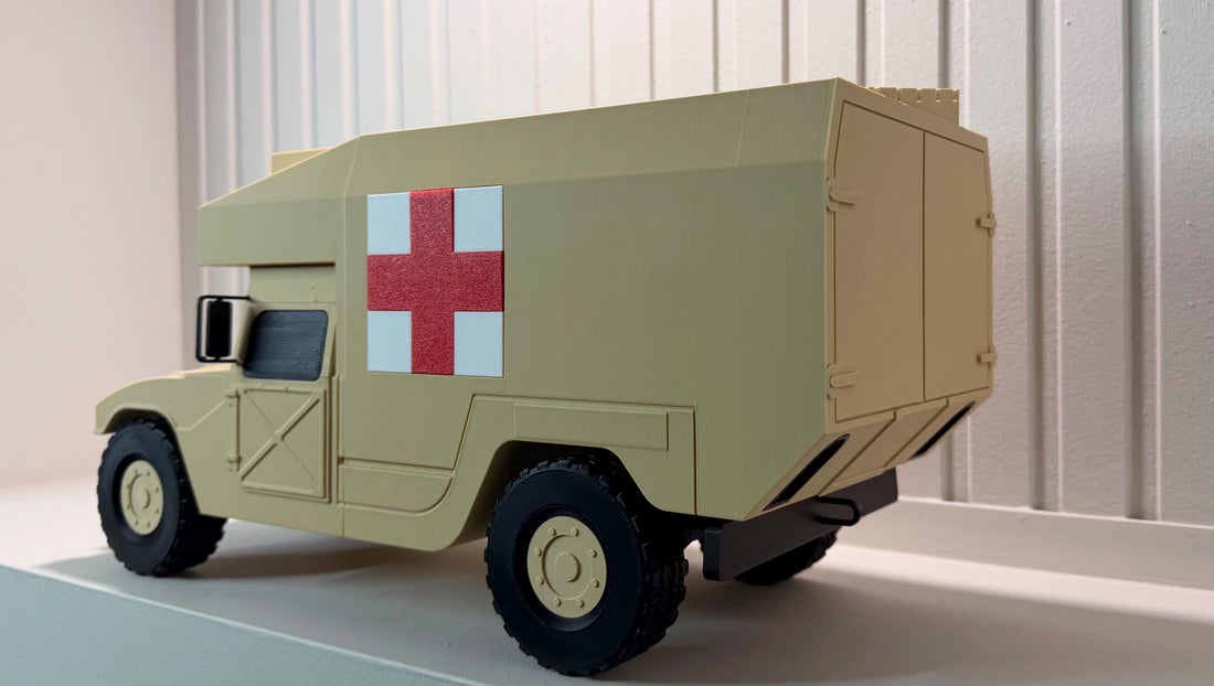 M988 MEDEVAC HMMWV Coin Holder | 3D Printed Military Ambulance Display