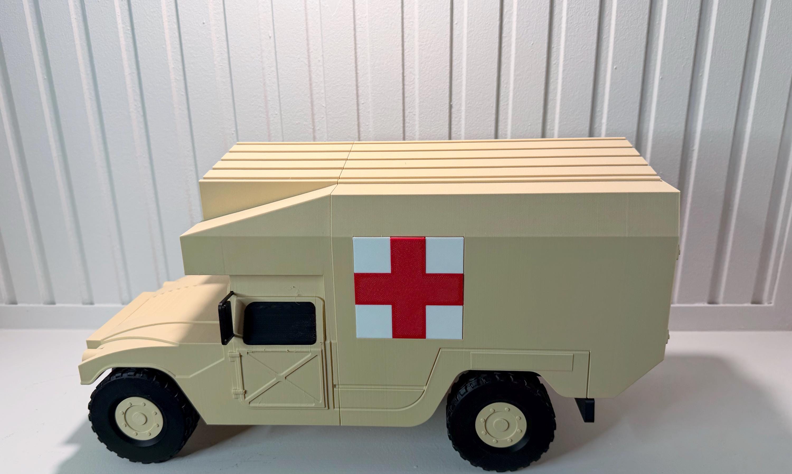 M988 MEDEVAC HMMWV Coin Holder | 3D Printed Military Ambulance Display