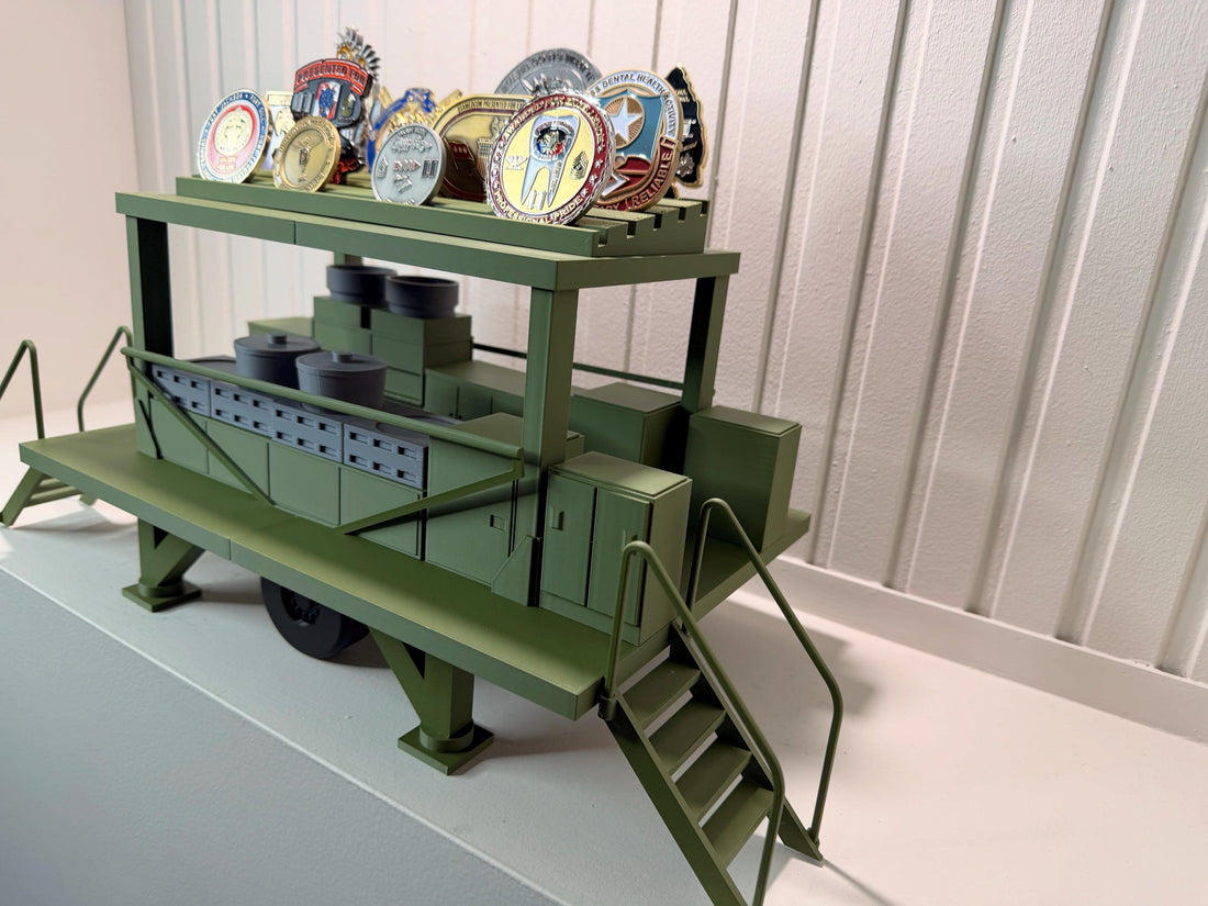 MKT Field Kitchen Coin Holder | Military Challenge Coin Display Rack (3D Printed)