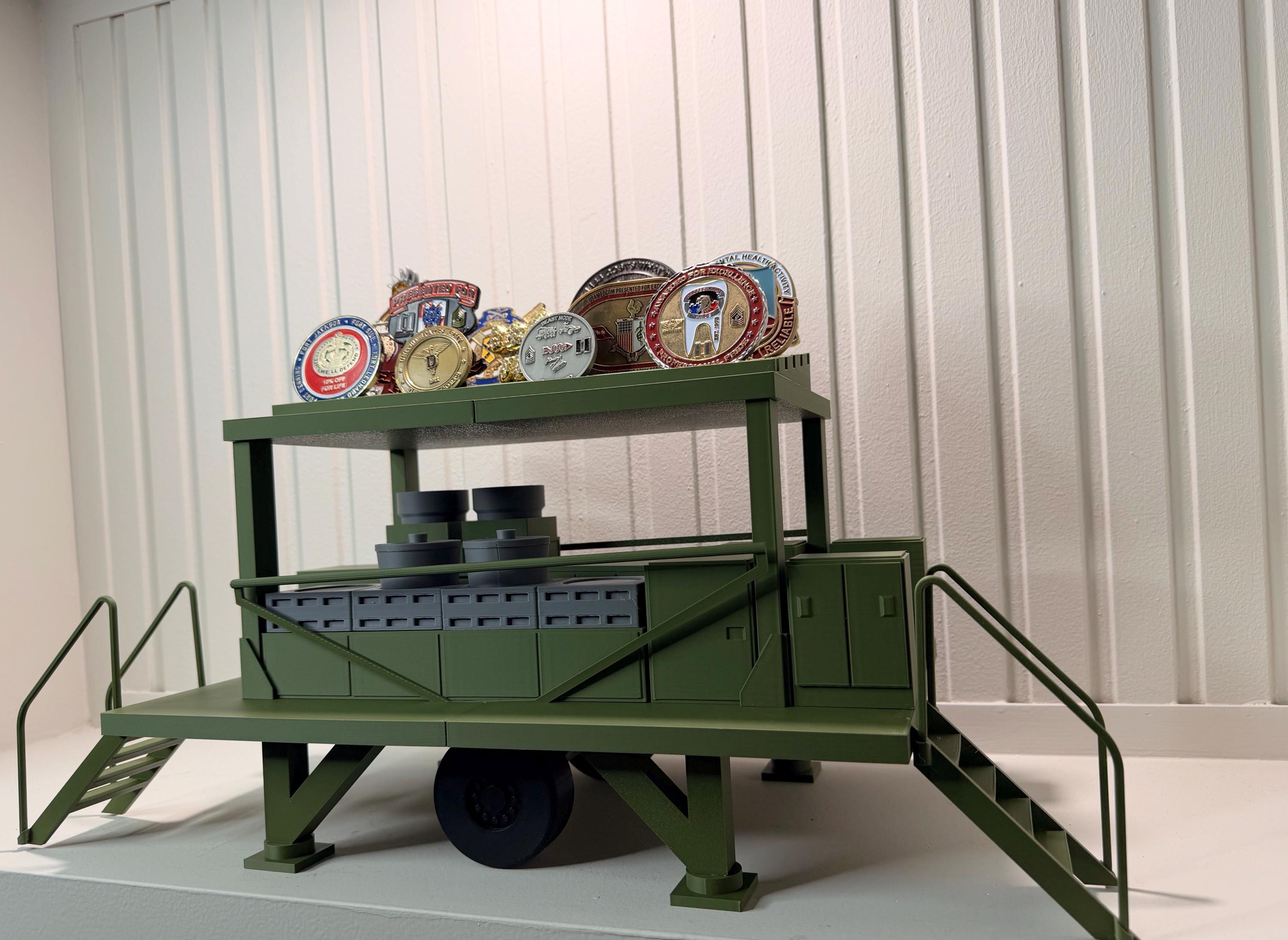 MKT Field Kitchen Coin Holder | Military Challenge Coin Display Rack (3D Printed)