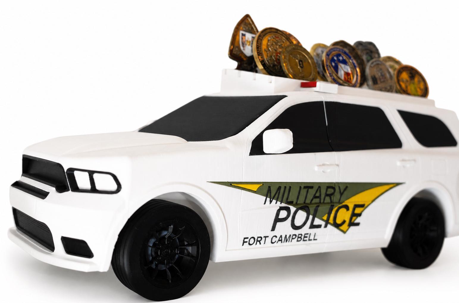 Dodge Durango MP Cruiser Coin Holder | Military Police Challenge Coin Display (3D Printed)