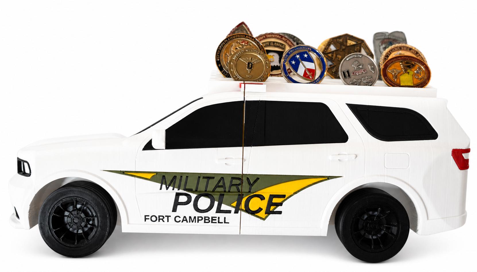 Dodge Durango MP Cruiser Coin Holder | Military Police Challenge Coin Display (3D Printed)
