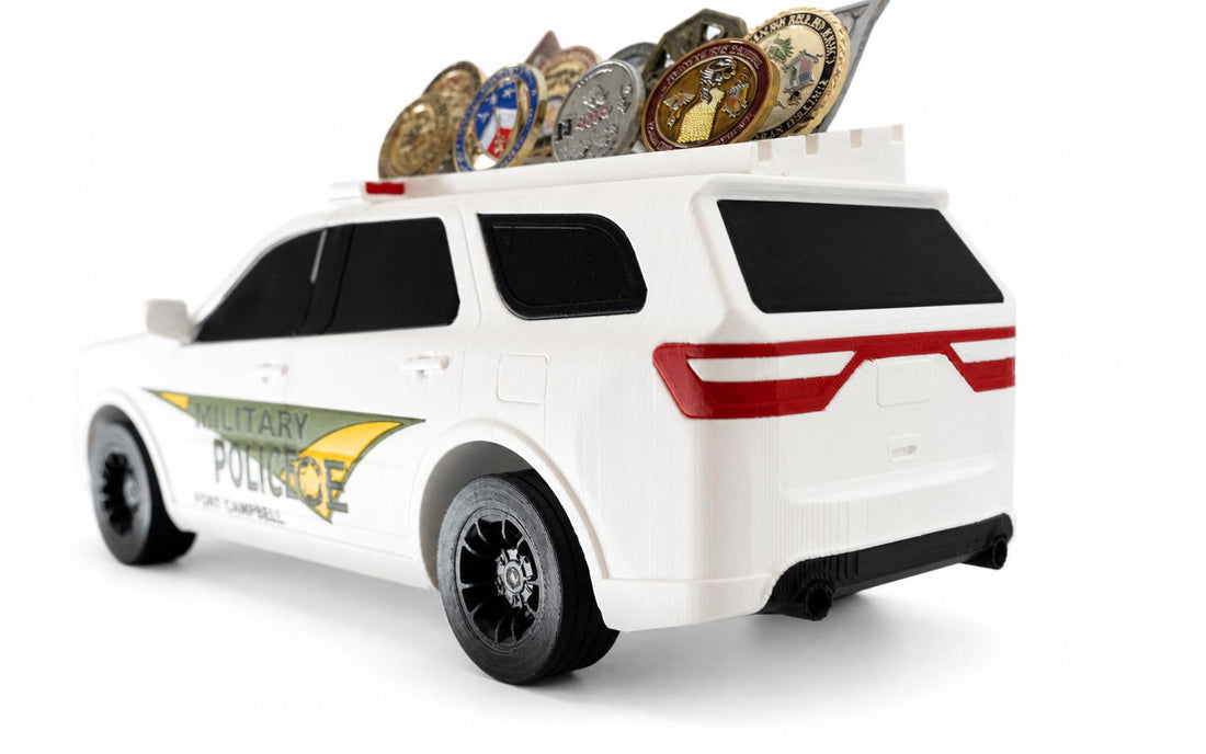 Dodge Durango MP Cruiser Coin Holder | Military Police Challenge Coin Display (3D Printed)