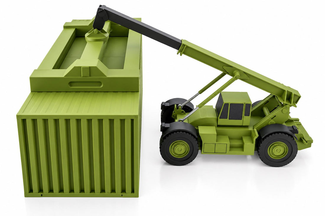 RT240 Rough Terrain Container Handler Coin Display | Military Challenge Coin Holder (3D Printed)