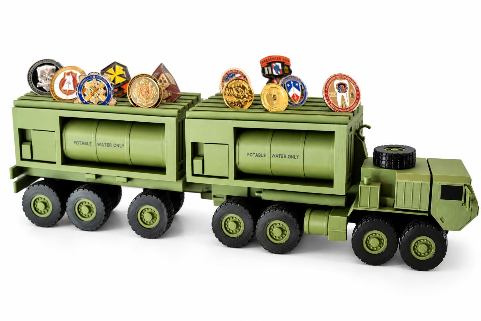Army Green HEMTT Water Tanker Coin Holder
