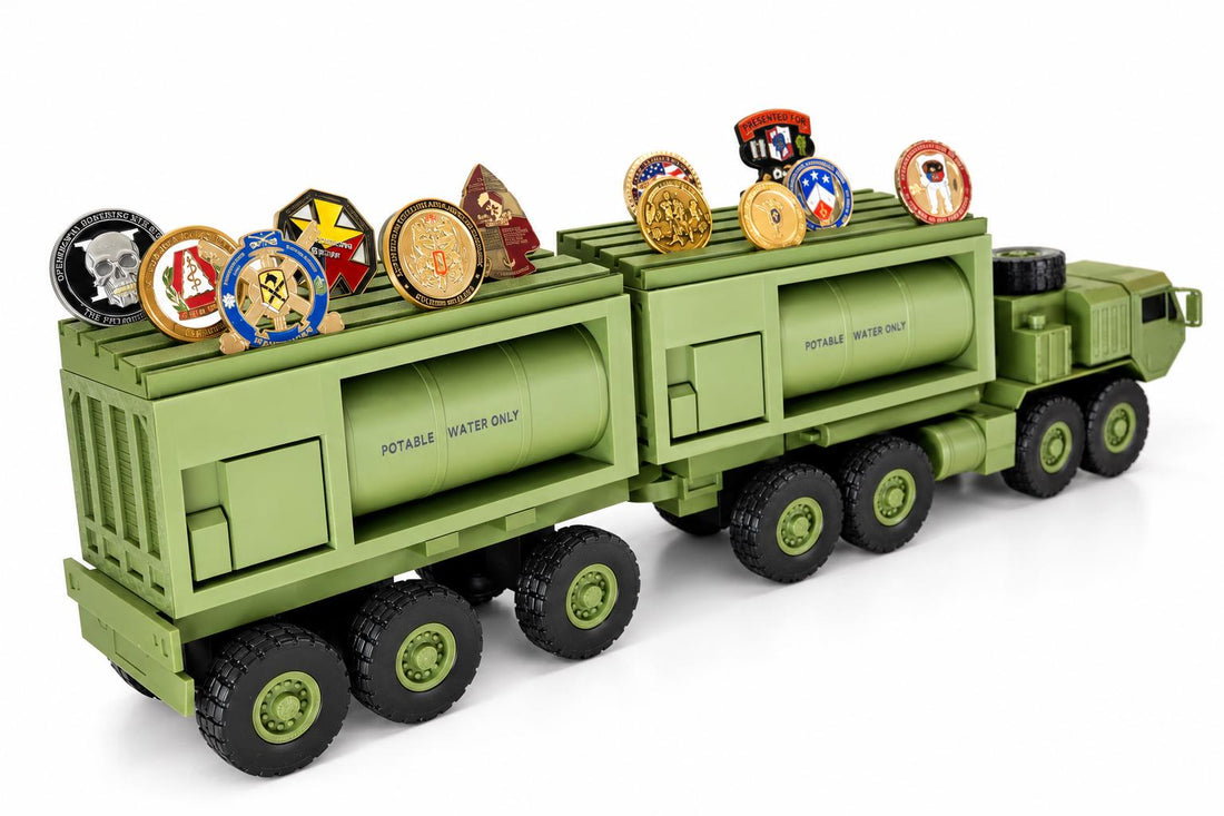 Army Green HEMTT Water Tanker Coin Holder