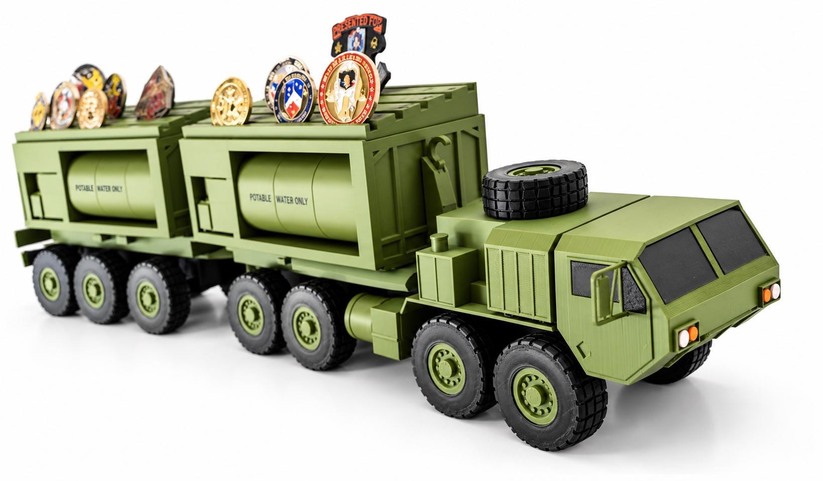 Army Green HEMTT Water Tanker Coin Holder