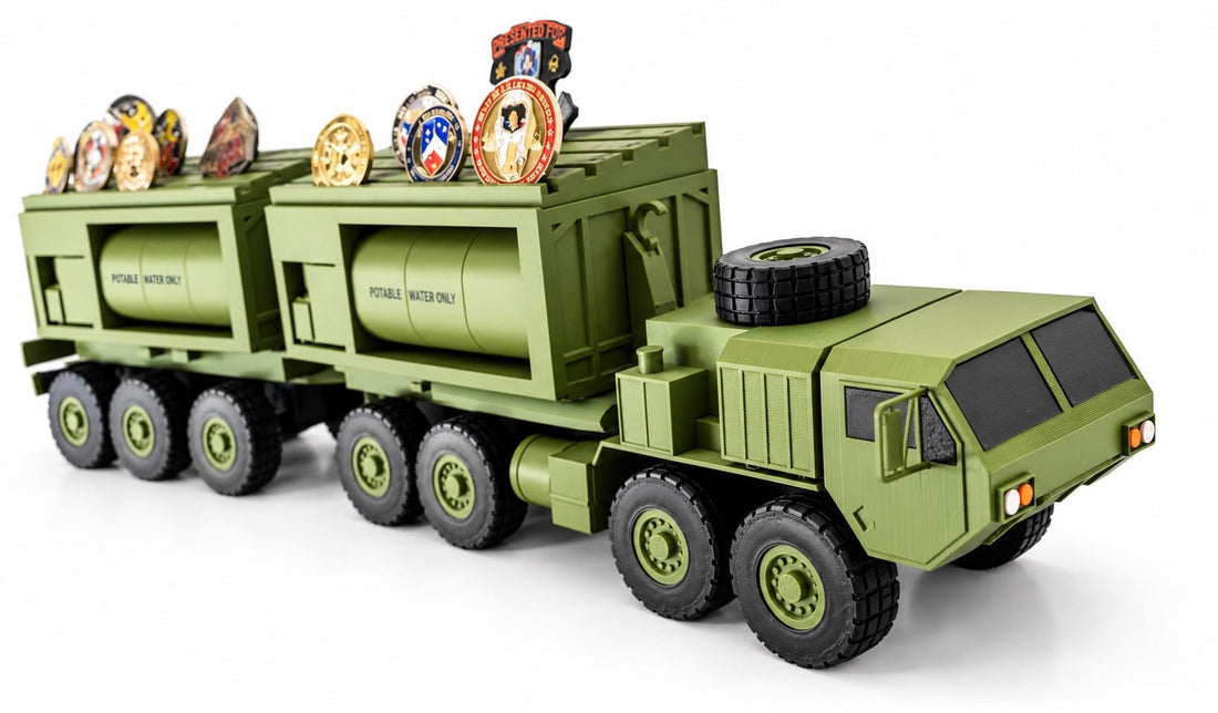 Army Green HEMTT Water Tanker Coin Holder
