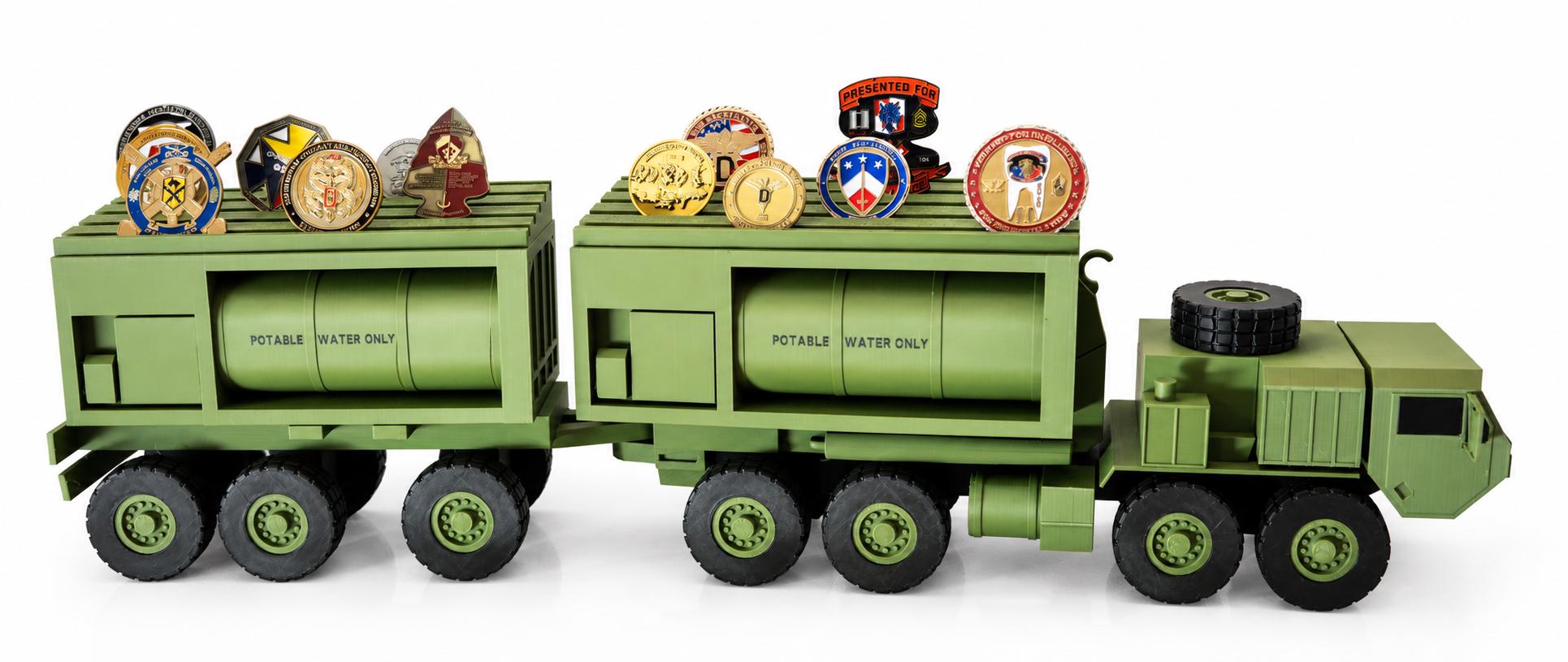Army Green HEMTT Water Tanker Coin Holder