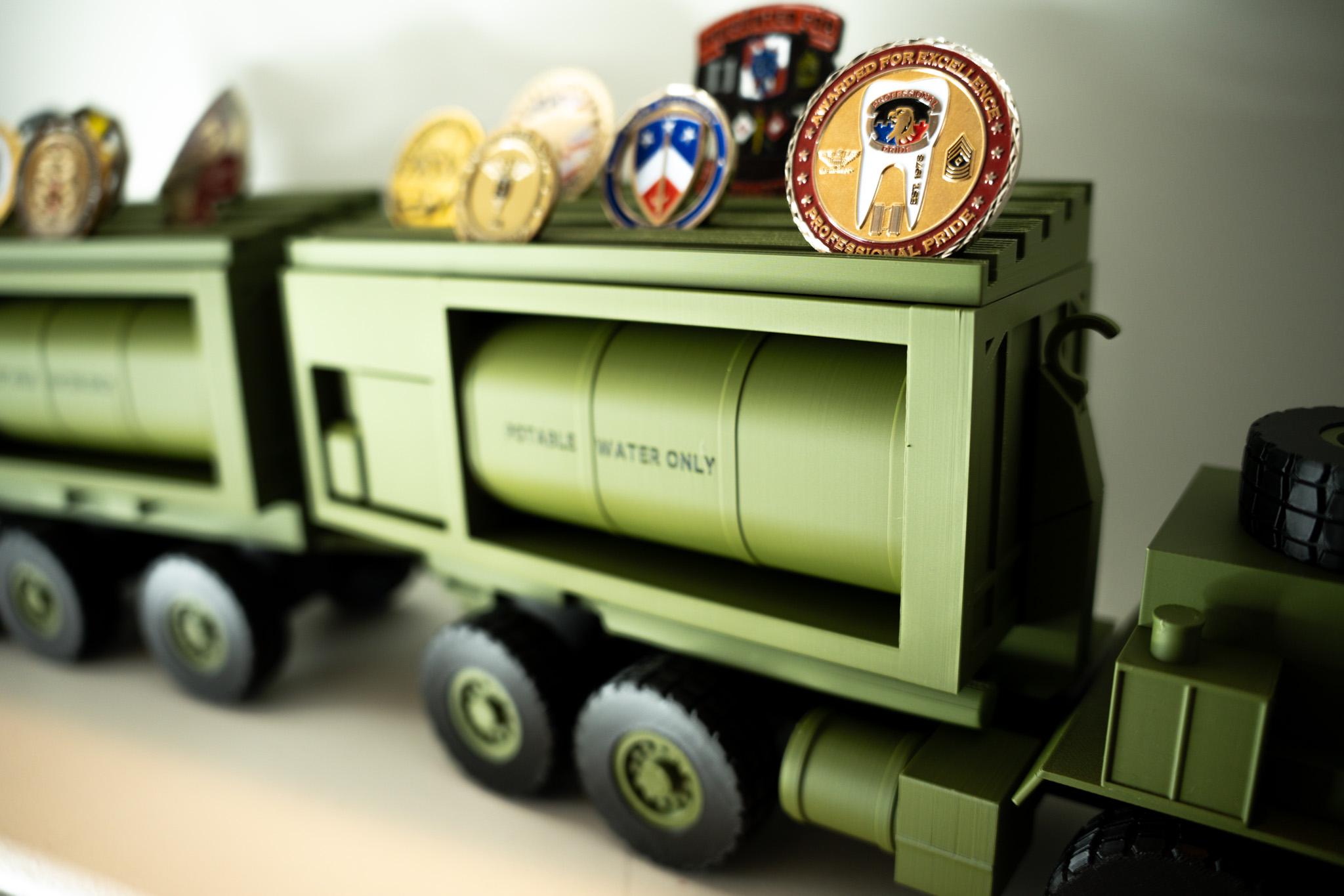 Army Green HEMTT Water Tanker Coin Holder