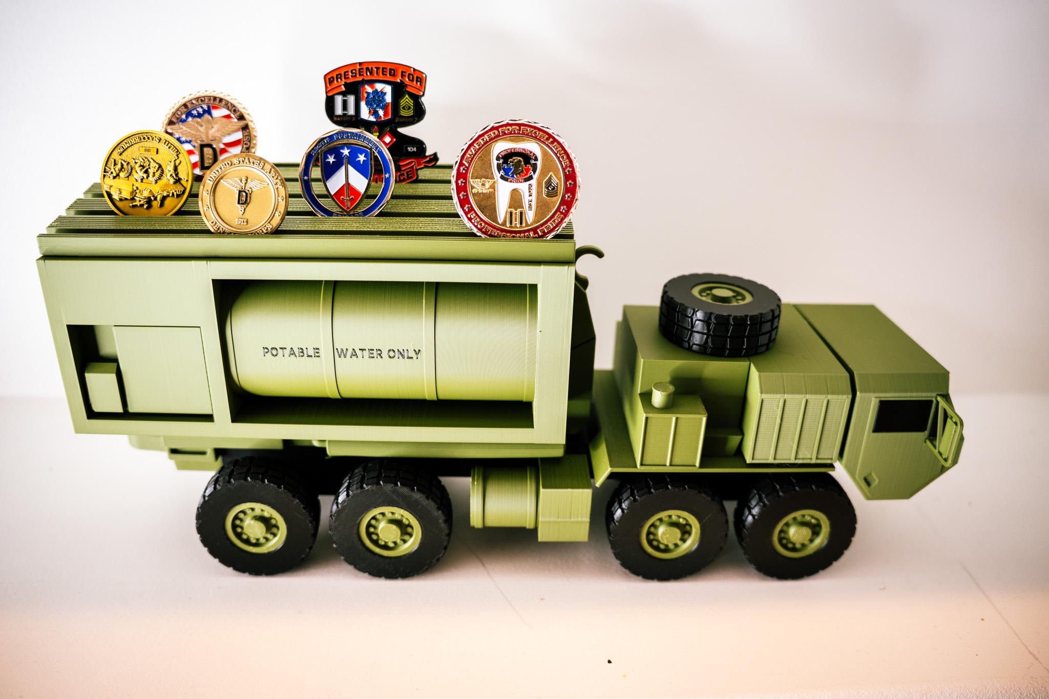 Army Green HEMTT Water Tanker Coin Holder