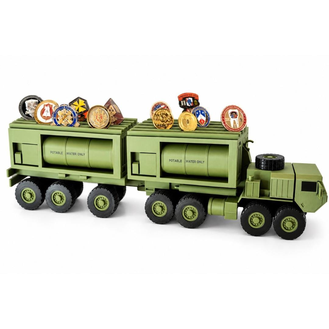 Army Green HEMTT Water Tanker Coin Holder