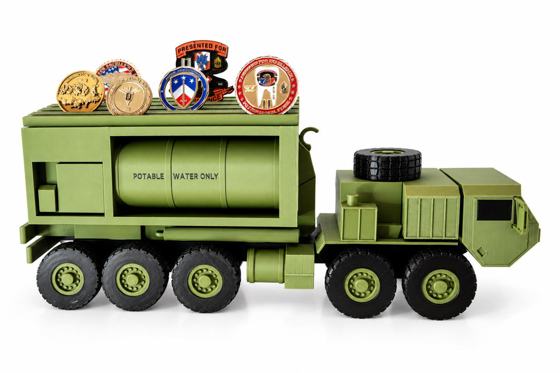 Army Green HEMTT Water Tanker Coin Holder