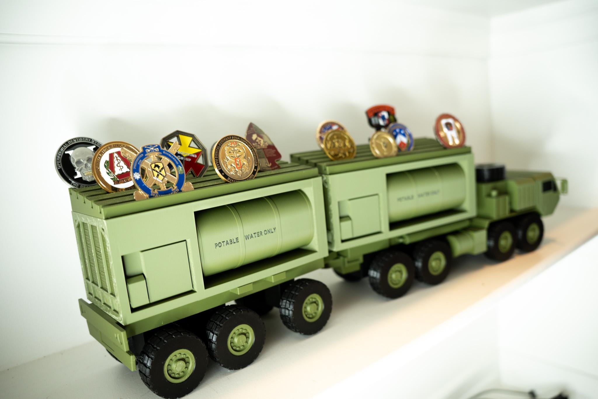Army Green HEMTT Water Tanker Coin Holder