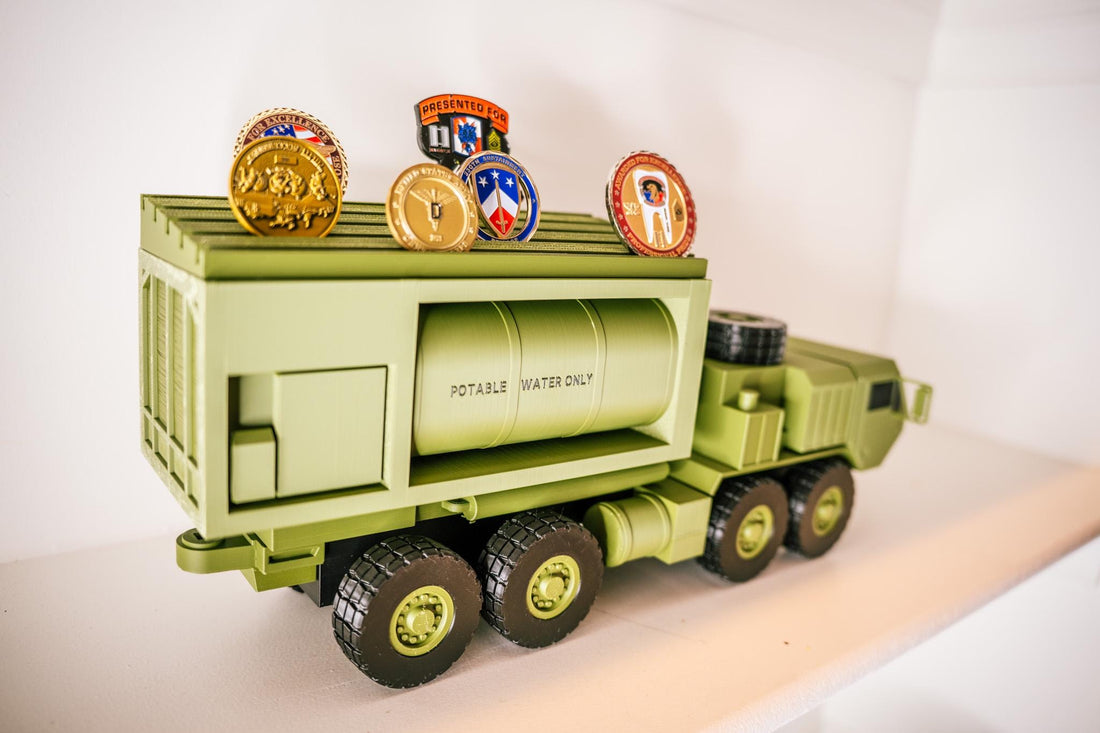 Army Green HEMTT Water Tanker Coin Holder